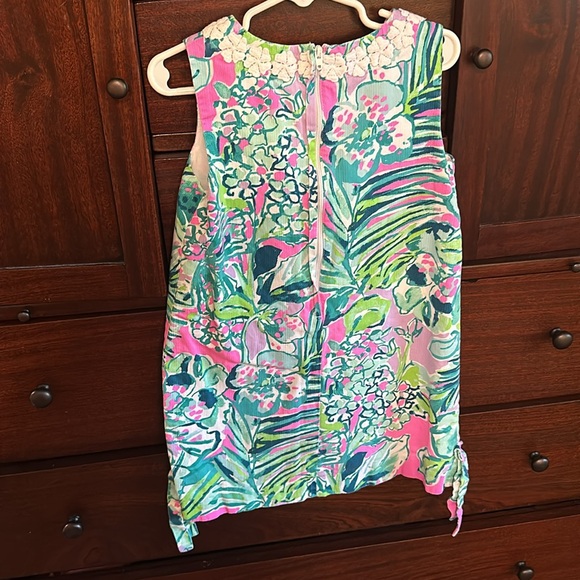 LILLY PULITZER GREEN FLORAL DRESS size 6 - Picture 4 of 4